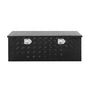 Black 44 Inch Truck Chest Tool box Heavy Duty Aluminum Stripes Plated Pick Up Truck Bed Box Waterproof RV Toolbox Storage with Side Handle and Lock Keys –44"x14"x16" - color: Black, size: 44"x14"x16"