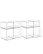 Vtopmart Stackable Storage Drawers Set of 8, Clear Plastic Organizer Bins for Baby Bottle, Beauty Supplies Storage, Ideal for Kichen Countertop, Vanity, Bathroom, Cabinet, Pantry Organization - style: 4 Small+4 High