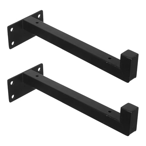 Housoutil L-Shaped Metal Shelf Bracket Triangle Support Right Angle Wall Hanging Hardware for Home Storage and Van Shelving Mounting, 8-Inch Load Bearing Fixed Mounting Set