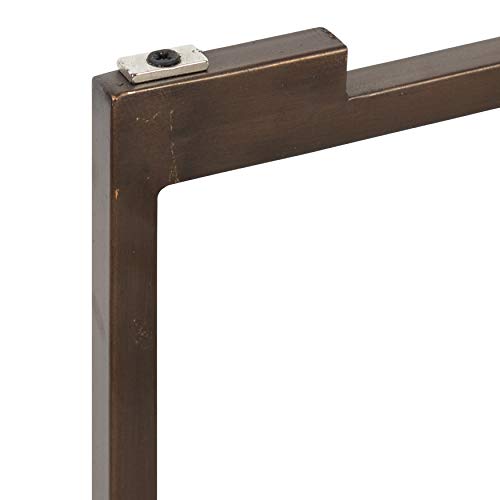 Kate and Laurel Celia Round Metal Foldable Accent Table with Mirror Tray Top, Bronze - color: Bronze