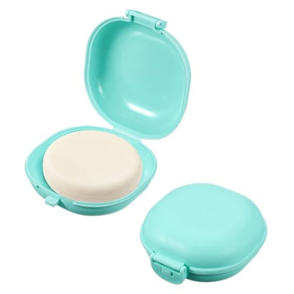 uxcell 2 Pcs Travel Soap Case, Portable Travel Soap Box Waterproof Holder Case, Airtight Dish Container with Lid for Shower Bathroom Outdoor Home Gym Hiking (Round, Blue) - color: Blue