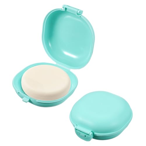 uxcell 2 Pcs Travel Soap Case, Portable Travel Soap Box Waterproof Holder Case, Airtight Dish Container with Lid for Shower Bathroom Outdoor Home Gym Hiking (Round, Blue) - color: Blue