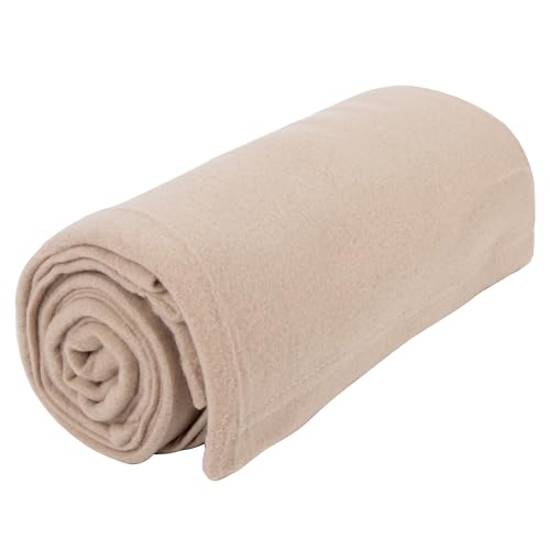 (24 Pack) Bulk Fleece 50x60 Throw Blankets for Wedding Favors, Homeless Women, Men, Homes, Bed, Sofa, Couch, Office, Pet Blankets, Travel | Soft Warm Lightweight Throw Blankets in Bulk (Khaki) - color: Khaki