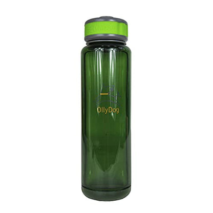 OllyDog OllyBottle | Tritan Dog Water Bottle with Detachable Bowl | BPA Free Leakproof Pet Dispenser | Hiking Travel (1L, Grass) - color: Grass, size: 1L