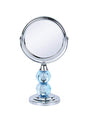 Zahari Home Aroma Magnifying Makeup Mirror with Stand, Double Sided 1X/3X Magnification, 360 Degree Swirl, 6.30 inch Blue - color: Blue, size: 6.3"L x 3.5"W