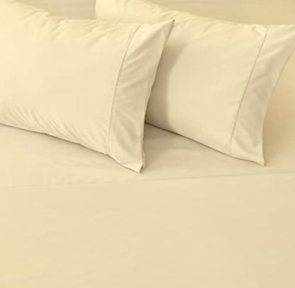 Great Bay Home 3-Piece Twin Taupe Microfiber Sheet Set - Ultra-Soft, Brushed Bedding Sheets & Pillowcases - Wrinkle & Fade Resistant, All-Season Bed Sheets for Bed (Twin, Natural) - color: 26 - Natural, size: Twin