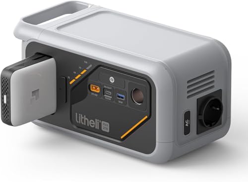 Litheli 218 Serious Portable Power Station (142+74)Wh Camping Lithium Battery Solar Generator (74Wh Battery Pack Ships Separately), 200W AC Outlet, Power Bank for Home Outdoor Emergency RV Van Hunting - size: LiTHELi B218