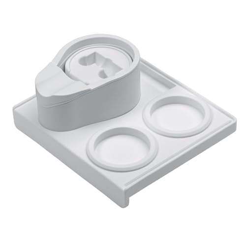 Normcore Tamping Station, 51mm 54mm Compact Tamping Station, Espresso Tamping Mat With Portafilter Stand, Coffee Tamper Mat, Food Grade Non-Slip Silicone, White - color: White, size: 51mm/54mm with Mat