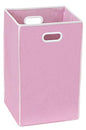 Simple Houseware Foldable Closet Laundry Hamper Basket, Pink - color: Pink