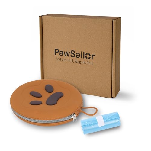 Collapsible Dog Bowls, 2-in-1 Pet Portable Travel Double Bowl Water Food Feeder Traveling Camping & Walking 25oz Brown - color: Brown