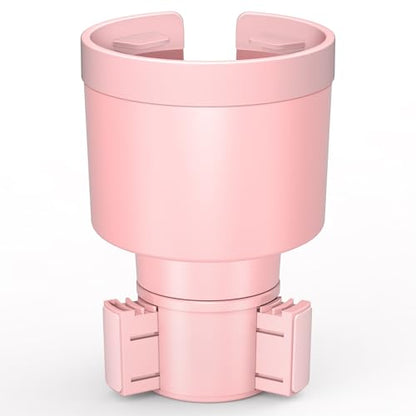 Seven Sparta Car Cup Holder Expander with Offset Adjustable Base, Compatible with Hydro Flasks 32/40 Ounce, Compatible with Yeti Ramblers 20/26/30 Ounce, Other Bottles in 3.4"-3.8" (Pink) - color: Pink, size: Medium*1