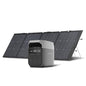 EF ECOFLOW Solar Generator Delta 3 with 220W Bifacial Solar Panel, 1024Wh Portable Power Station, LFP Battery 1800W AC/100W USB-C Output, Full Charge in 56 Min for Home Backup Power, Camping & RVs - style: DELTA 3+220W