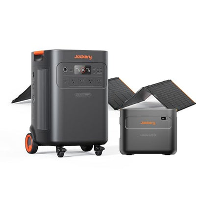 Jackery Solar Generator 5000 Plus Portable Power Station with Extra Battery and 500W, 10kWh LFP Battery, 7200W AC Output Solar Generator for Home Use, Emergency Backup - style: Explorer 5000 Plus+EB+500X