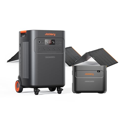 Jackery Solar Generator 5000 Plus Portable Power Station with Extra Battery and 500W, 10kWh LFP Battery, 7200W AC Output Solar Generator for Home Use, Emergency Backup - style: Explorer 5000 Plus+EB+500X