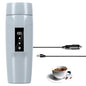 Electric Heating Kettle with Temperature Control, 40~100 ℃ Adjustable, Mini Portable Travel Electric Water Mug, Anti-leakage, 300W Fast Heating Insulation Cup, Anti-dry Fever, Auto- shutdown, Gray - color: Matte Gray 110V/350ml/S