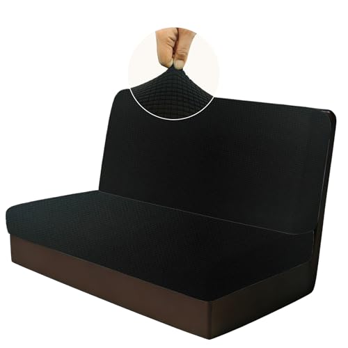 RV Dinette Cushion Covers, 2PCS Corn Grid RV Couch Cover, Camper Cushion Covers, Camper-rv Sofa Cover for Couch, Bench Seat & Dinette Booth Cushions(Black,[39.4" to 49.2"]×[19.7" to 25.6"]) - color: Corn Grid/Black/2pcs