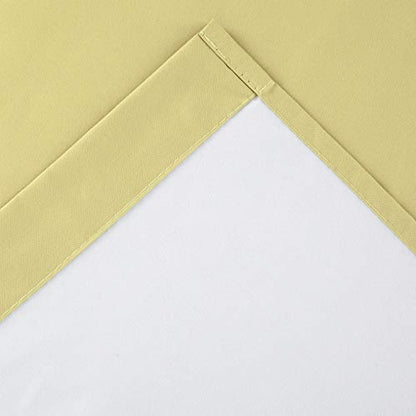 Diamond Home Linens Set of 2 100% Blackout Insulated Rod Pocket Kitchen Curtain Tiers for Small Windows 27" W x 24" L-Yellow - color: Yellow, size: 27"W x 24"L (Pack of 2)
