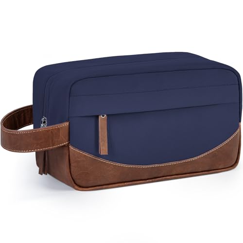Travel Toiletry Bag for Men, Hanging Toiletry Organizer, Water Resistant Shaving Kit with Large Capacity for Travel Accessories (Blue, Medium) - color: Blue, size: Medium