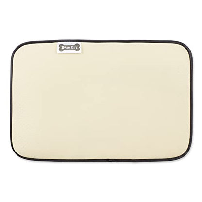 Bone Dry Machine Washable, Ultra Absorbent Pet Mat, 12x18, Stone/Off-White Lattice - color: Stone/Off-White Lattice, size: 12"L x 18"W