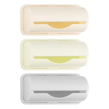 3Pcs Plastic Bags Storage Box Garbage Bag Container Wall Hanging Trash Bag Holder Rubbish Pouch Organizer Wall Adhesive Mount Plastic Bag Collection Box