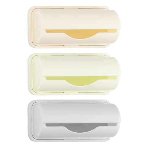 3Pcs Plastic Bags Storage Box Garbage Bag Container Wall Hanging Trash Bag Holder Rubbish Pouch Organizer Wall Adhesive Mount Plastic Bag Collection Box