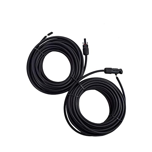 Renogy 40FT 10AWG Male&Female Extension Cables Solar Panel and Controller Connector Adaptor Wire, 40FT 10AWG, Black - size: 40FT10AWG
