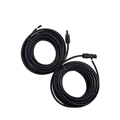 Renogy 40FT 10AWG Male&Female Extension Cables Solar Panel and Controller Connector Adaptor Wire, 40FT 10AWG, Black - size: 40FT10AWG