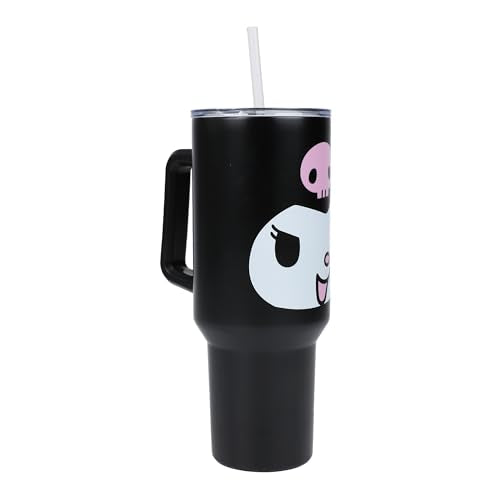 Bioworld Kuromi 40 Oz. Stainless Steel Tumbler With Leak-Proof Lid - color: Kuromi Face