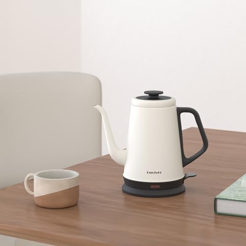 DmofwHi Gooseneck Electric Kettle(1.0L),1000W Electric Tea Kettle of 304 Stainless Steel,Auto Shut off,Coffee Kettle for Pour Over and Tea -White - color: WHITE