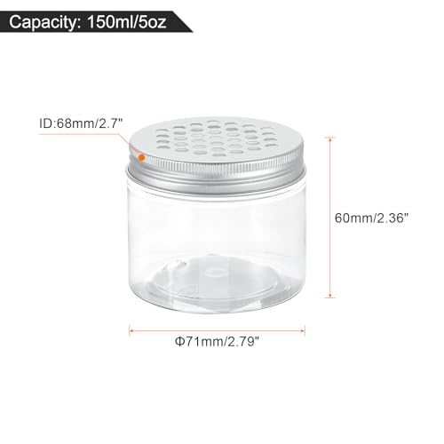 HARFINGTON 8 Pcs Empty Scent Beads Storage Container 5oz/150ml Air Freshener Tins Round Refillable Spice Containers Plastic Jars Sample for Travel Storage - size: 150ml