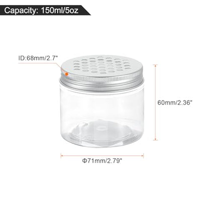 HARFINGTON 8 Pcs Empty Scent Beads Storage Container 5oz/150ml Air Freshener Tins Round Refillable Spice Containers Plastic Jars Sample for Travel Storage - size: 150ml