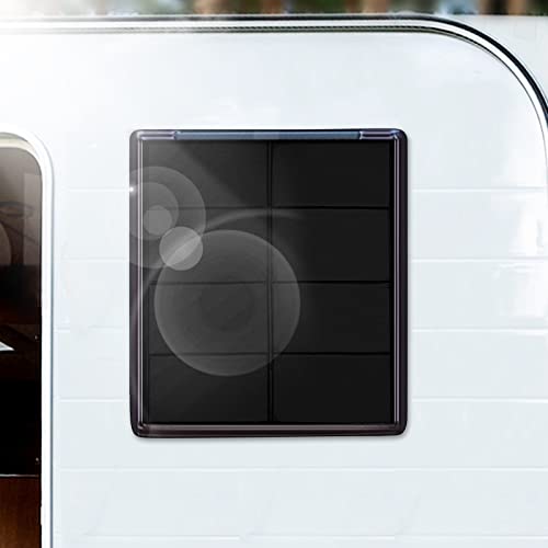funomo RV Large Side Window Shade, 30 × 26 inch Foldable Magnet RV Blackout Window Cover, Keystone Outback Travel Trailer Side Windows Cover, UV Rays Protection Waterproof Thickened Oxford (Black) - color: Black-Blue Label, size: 30"L× 26"W