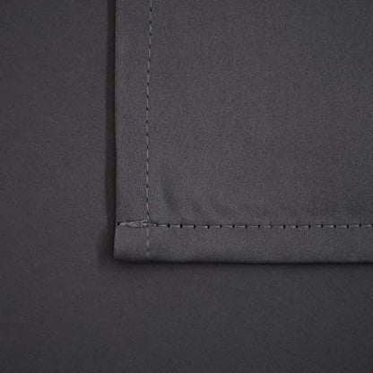 Pickluc Rod Pocket Tier Curtain - Half Blackout Curtain for Kitchen, Bathroom, Cabinet, Basement, 30 Inches Wide and 24 Inches Long, Dark Grey, 2 Panels - color: Grey, size: 30"W x 24"L (Pack of 2)