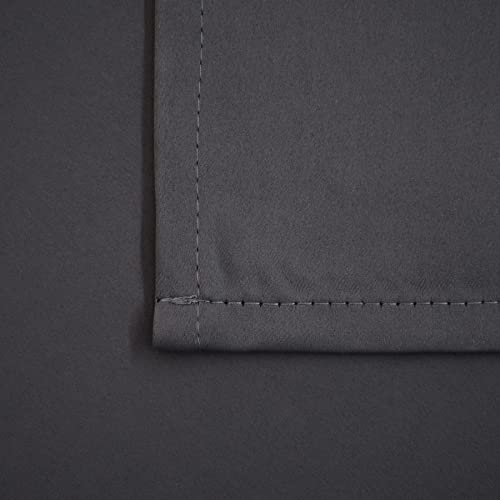 Pickluc Dark Grey Cafe Curtain - Half Window, 36x30 Inches, Rod Pocket, Blackout for Small Windows, 2 Panels - color: Grey, size: 30"W x 36"L (Pack of 2)