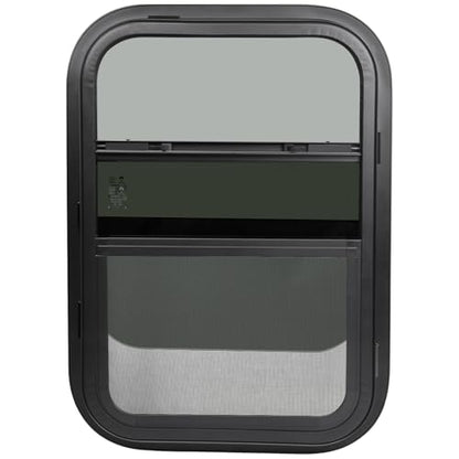 NOVINO RV Windows for Cargo Trailer, 15" W x 22" H RV Camper Cargo Trailer Windows Replacement, Vertical Sliding,Fit 15/16" or 1-3/8" Thick Wall,Allow Error 1/16”,DOT Approved - size: 15"W x 22"H