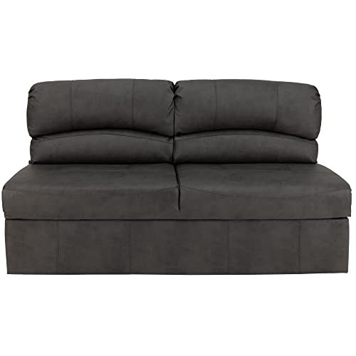 RecPro Charles RV Jackknife Sofa | Love Seat | Sleeper Sofa | Length Options 62", 68", 72" (72 Inch, Gunmetal) - color: Gunmetal, size: 72 Inch
