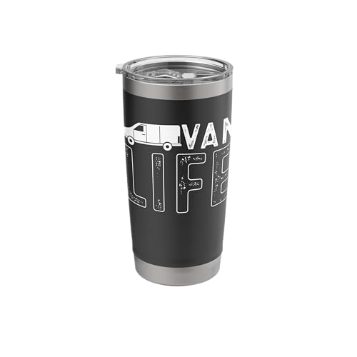 Vanning Vanlife Van Life Stainless Steel Insulated Tumbler - color: Black