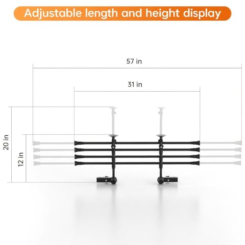 Universal Pet Barrier for All Vehicles, Car Safety Gate Pet Partition for Car, SUV, Truck, Trunk Guard for Dogs, Adjustable 12-20 x 31-57 inch, No Reassembly Pet Divider