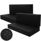 Buryeah 2 Set RV Dinette Cushion Covers Booth Set Furniture Protector for Sofa Seat Camper Car Couch, 2 Backrest and 2 Bench Cover(Black)