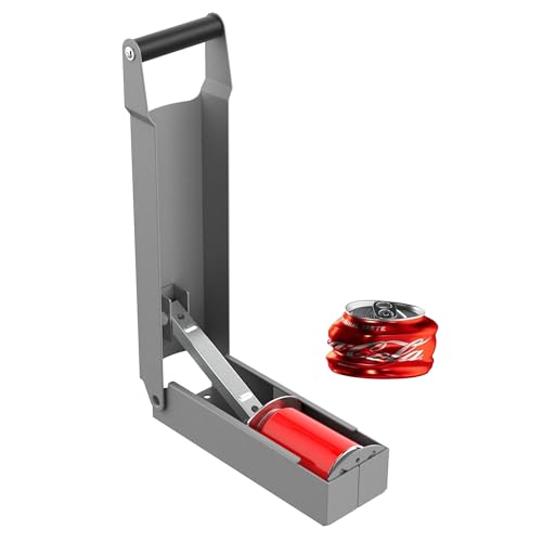Can Crusher Wall-Mounted, Can Compactor Heavy Duty for 8/12/160Z, Can Crusher for Recycling Aluminum Soda, Beer Cans and Bottles SD-YGQ-grey - color: Grey
