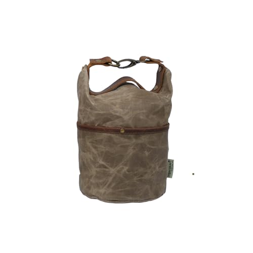Camping Cookware Storage Bag, Canvas Camp Kitchen Organizer for Cooking Utensils, Pots, Pans & Mess Kit – Heavy-Duty Water-Resistant Outdoor Storage Case S - size: S