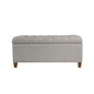 HomePop Ainsley 40" Storage Ottoman Bench - Gray Fabric - color: Gray Fabric