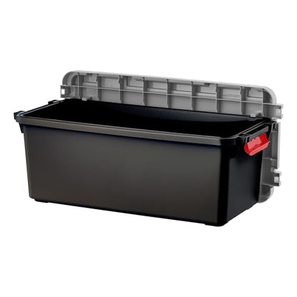 IRIS USA 2 Pack TrailBox, 15 Gallon Lockable Storage Trunk Box, Truck Bed Bin Heavy-Duty Containers Camping Gear, Adventure Chest - Dark Gray/Gray - color: Dark Gray, size: 15 Gal - 2 Pack