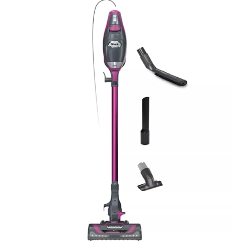 Shark HV371 Rocket Pro DLX Corded Stick, Removable Hand Vacuum, Advanced Swivel Steering, XL Cup, Crevice Tool, Upholstery Tool & Anti-Allergen Dust Brush, Fuchsia, Capacity - color: Fuchsia
