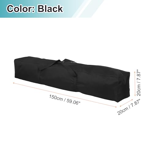 HARFINGTON 2pcs Camping Chair Replacement Bag 59.1" x 7.9" Folding Chair Carry Bag Oxford Cloth Storage Tent Bagging with Handle Strap for Travel Outdoor Camping Sports, Black - size: 59.1" x 7.9"