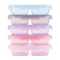 Ello Snap & Nest 10-Piece 2 Cup Plastic Divided Snack Pack Set, Reusable Food Containers for Healthy Eating, Freezer, Dishwasher Safe, Berry Fields - color: Berry Fields, size: Snackle Box