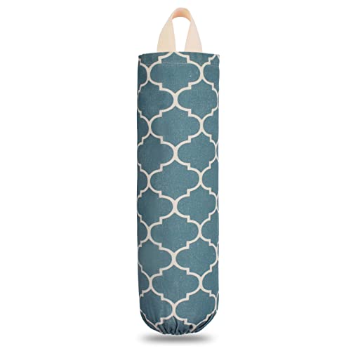 Plastic Bag Holder, Washable Grocery Bag Holder for Plastic Bags, Durable Plastic Bag Storage Dispenser with Hanging Loop, Wall Mount Trash Bag Dispenser for Home Kitchen Cabinet (Dark Green) - color: Green