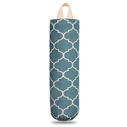 Plastic Bag Holder, Washable Grocery Bag Holder for Plastic Bags, Durable Plastic Bag Storage Dispenser with Hanging Loop, Wall Mount Trash Bag Dispenser for Home Kitchen Cabinet (Dark Green) - color: Green