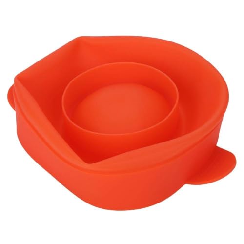 Microwave Popcorn Popper with Handle Lid Collapsible Silicone Popcorn Maker Bowl Use in Microwave or Oven(Red)
