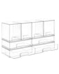 Vtopmart 8 Pack Stackable Storage Drawers Set, Clear Plastic Organizer Bins for Baby Bottle, Beauty Supplies Storage, Ideal for Kichen Countertop, Vanity, Bathroom, Cabinet, Pantry Organization - style: 4 High+4 Wide